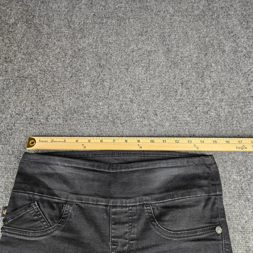 Rock & Republic Fever Pull On Skinny Jeans Black Denim Rx Slimming Women Size 8M